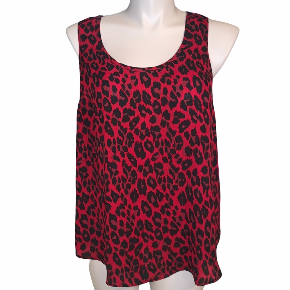 NWT Torrid Red Leopard Tank - Plus Size 0 (0X)
